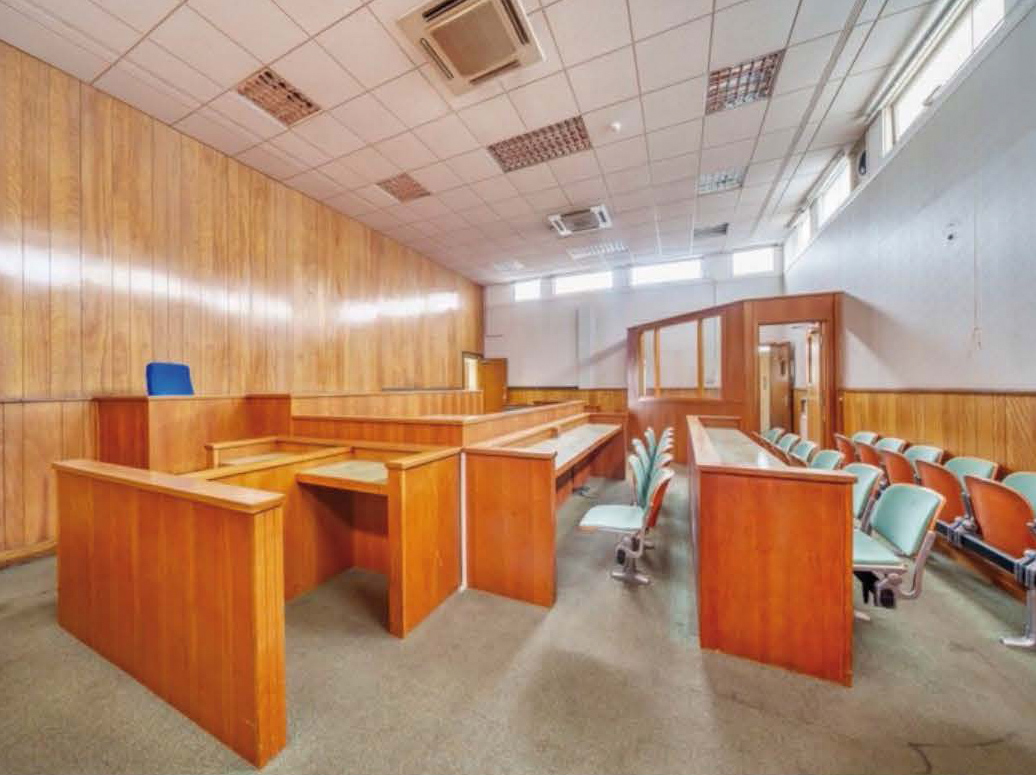 Pure Evil Courthouse imagery